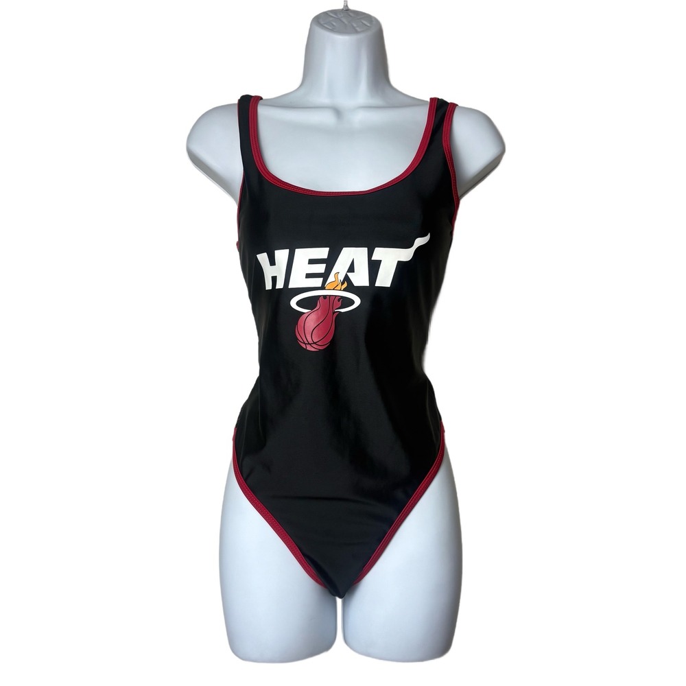 Miami Heat‎ Bodysuit Swimsuit One-Piece NBA Basketball Fan Gear Womens Lg